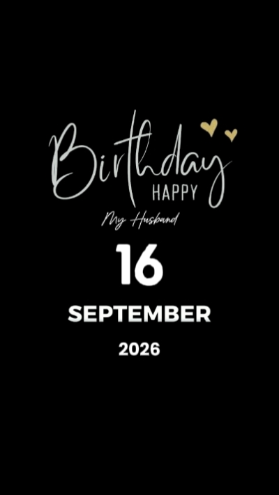 HBD Suami 16 Sept