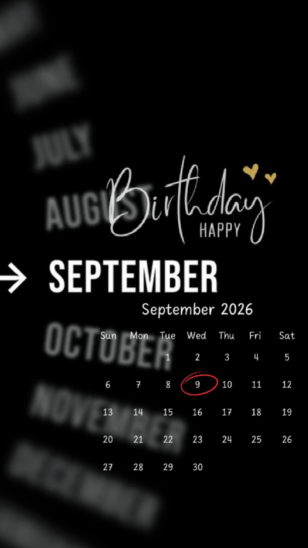 BIRTHDAY SEPTEMBER
