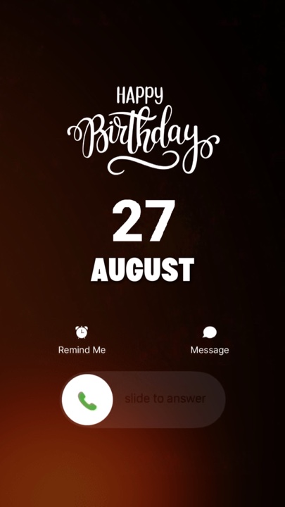 BIRTHDAY 27 AUGUST