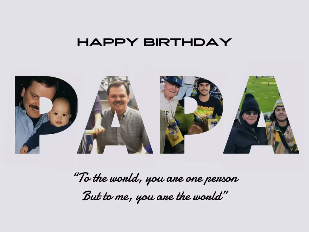 Feliz Aniversário Papai