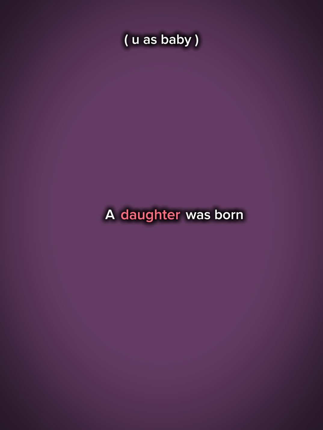 a daughter was born