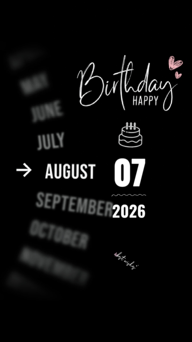 HBD 07 AUGUST 