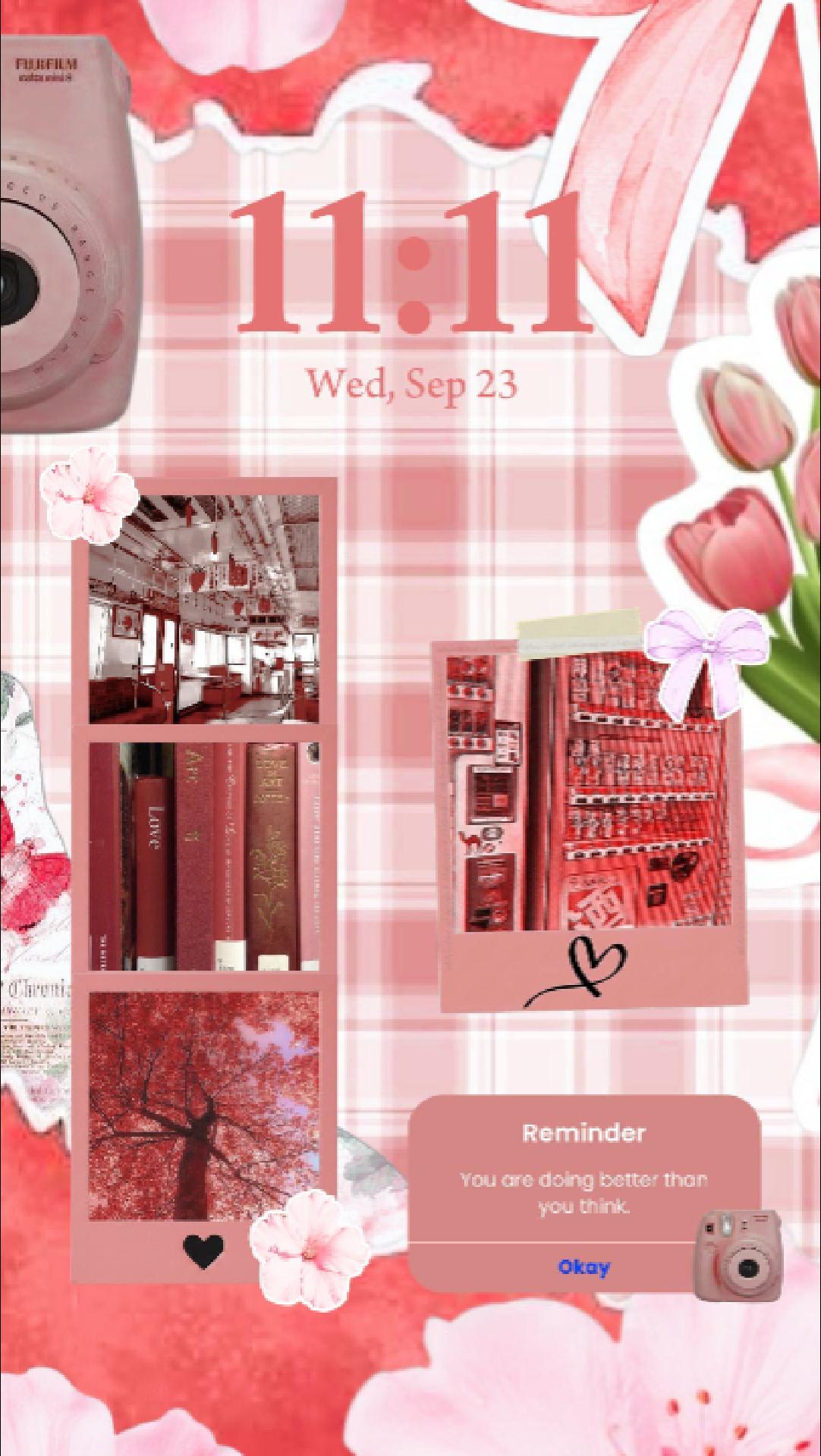Wallpaper Merah Lembut 