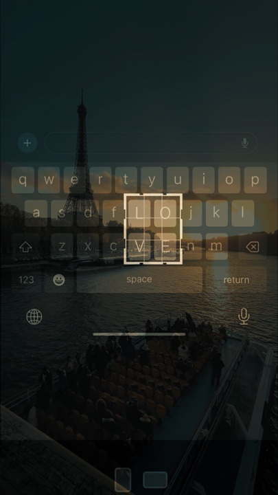 Tendência de amor de teclado