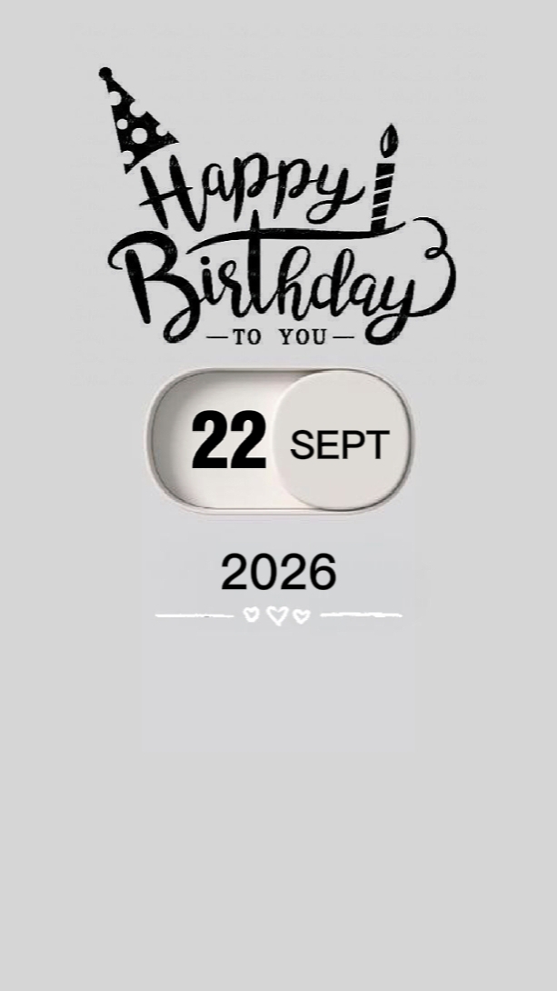 BIRTHDAY 22 SEPT 