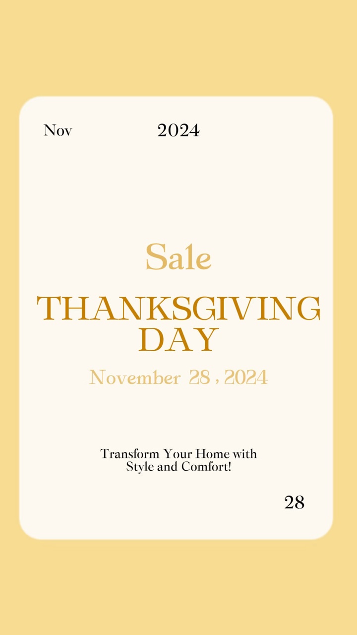 Modèle commercial de l'industrie des meubles de style ton chaud le jour de Thanksgiving