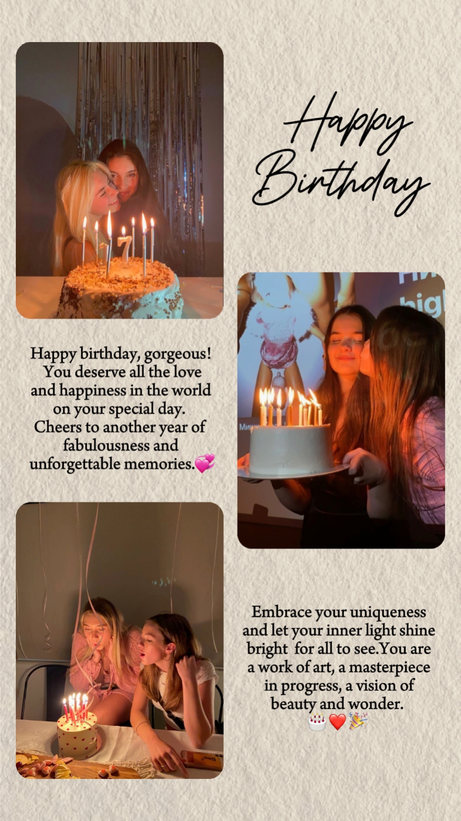 Feliz cumpleaños mejor amiga