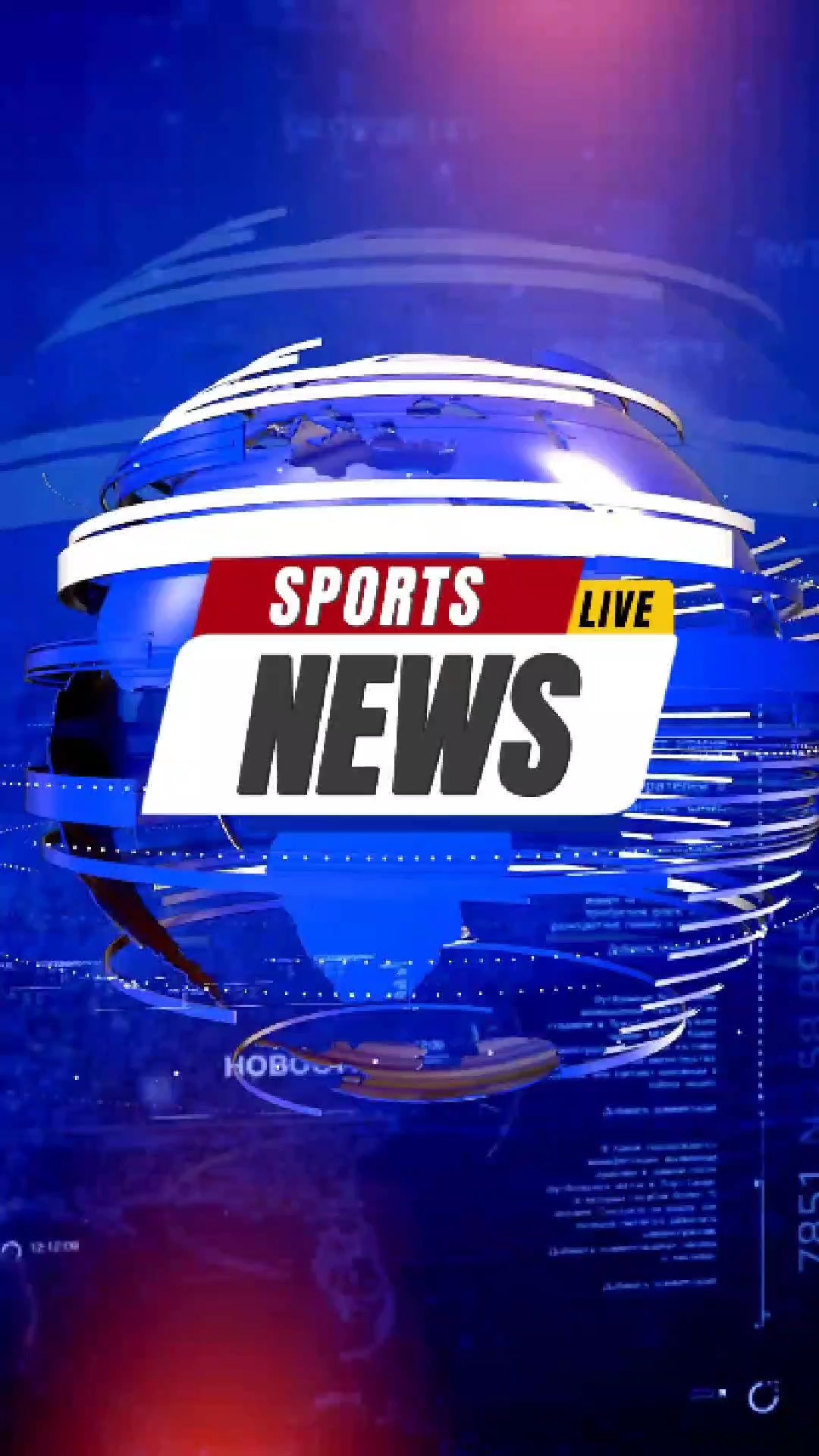 Plantilla de entrevista de noticias deportivas azules