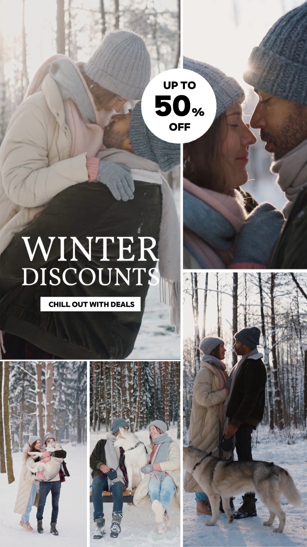 Fashion Industry Winter Outfit Displays  Promo Template