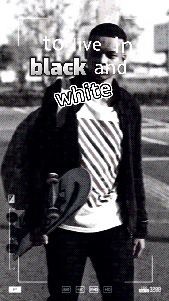 negro y blanco