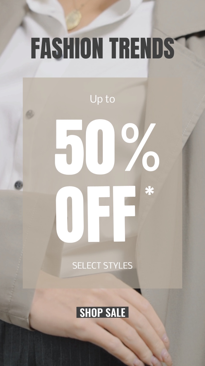 ¡50% DE DESCUENTO! Promoción de ventas para la moda femenina