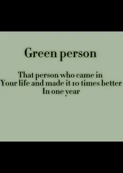Green person 💚