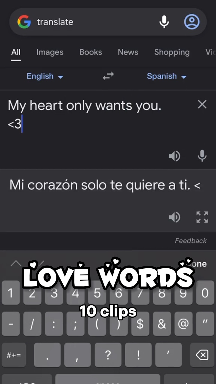 Palabras de amor