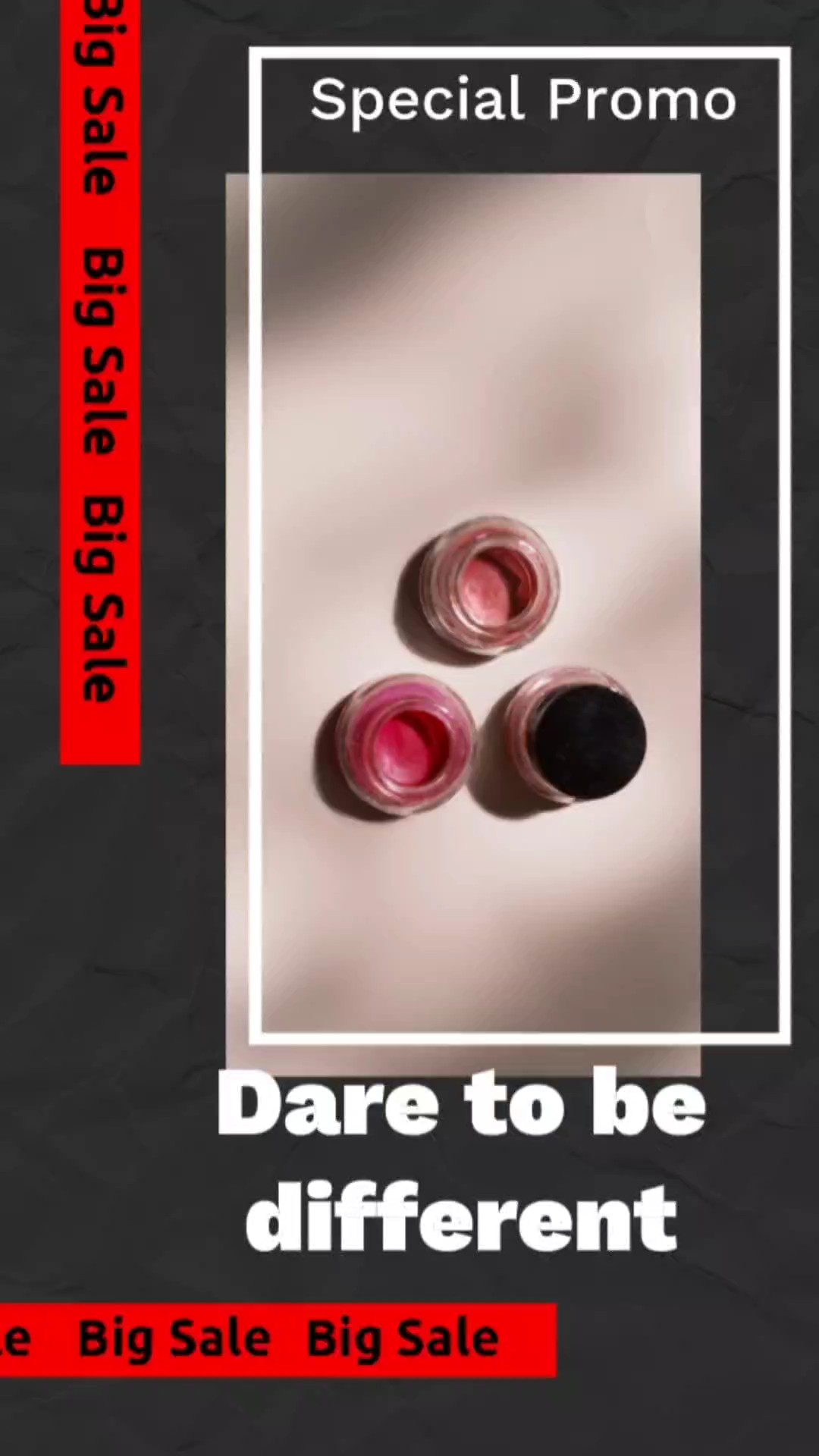 Display ng Produktong Minimalist na Makeup