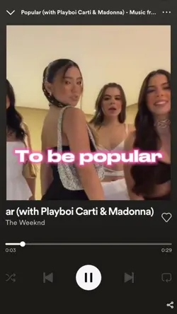 To be popular