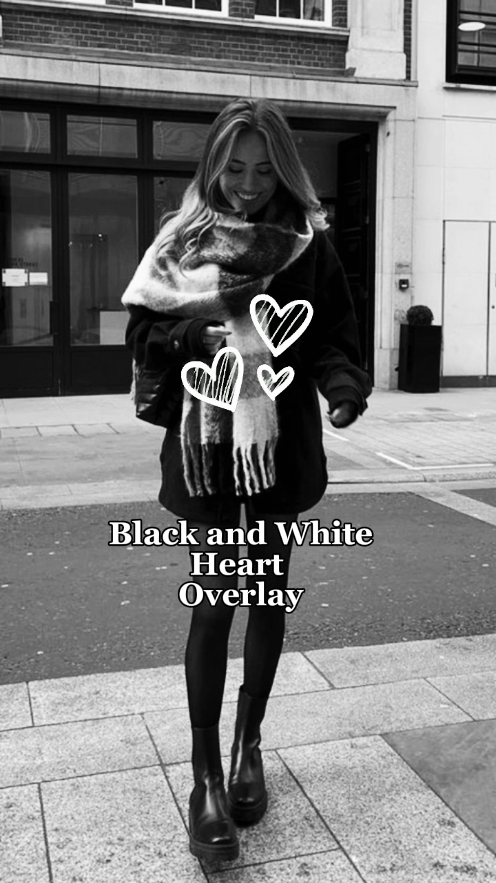 B&W heart overlay