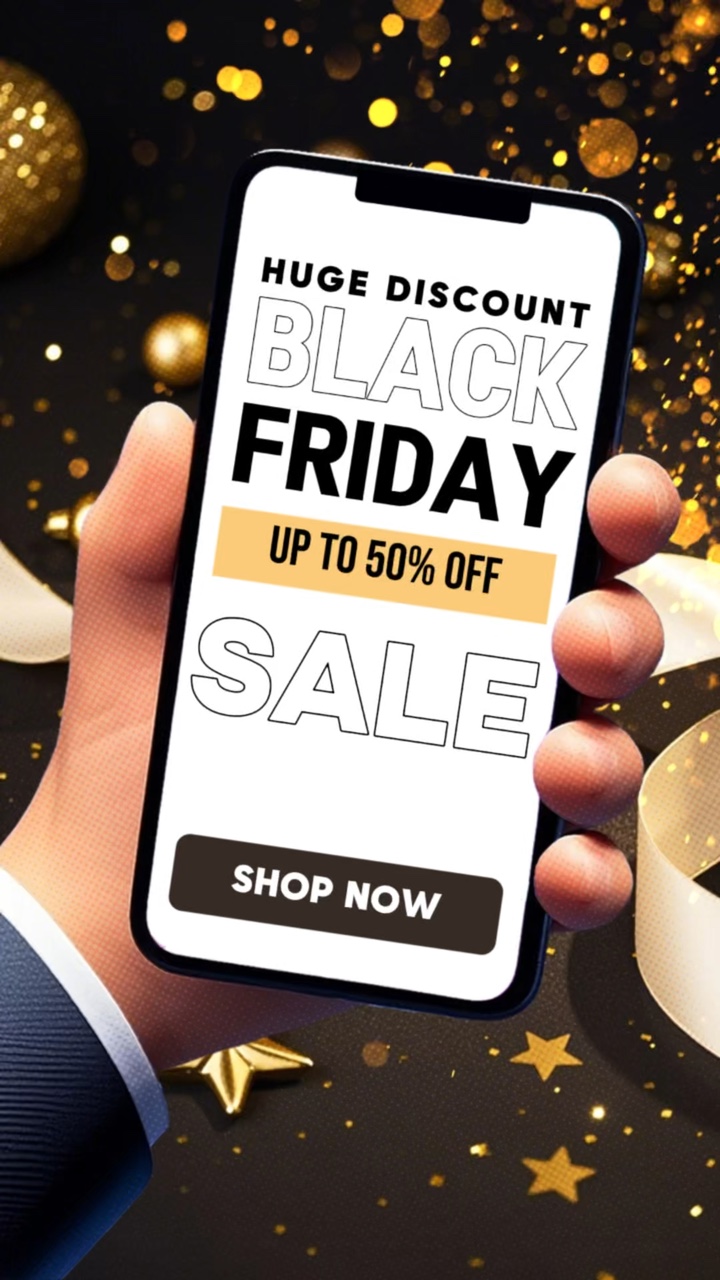 Black Friday Activity Promotion Black color Dynamic Posters Cool Style 
