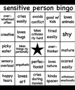Sensitive bingo 
