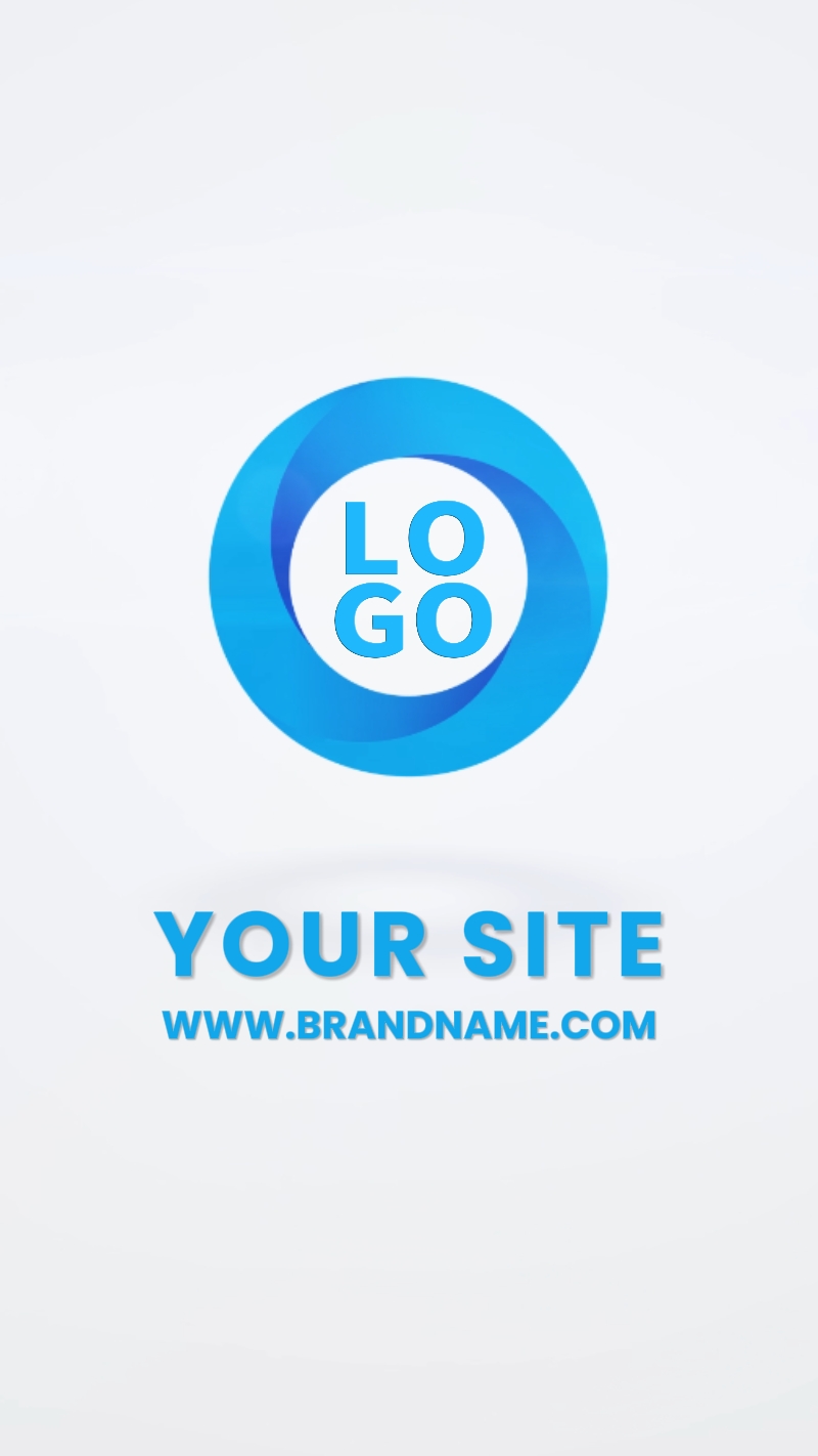 Template Promosi Intro LOGO Perusahaan Minimalis Biru