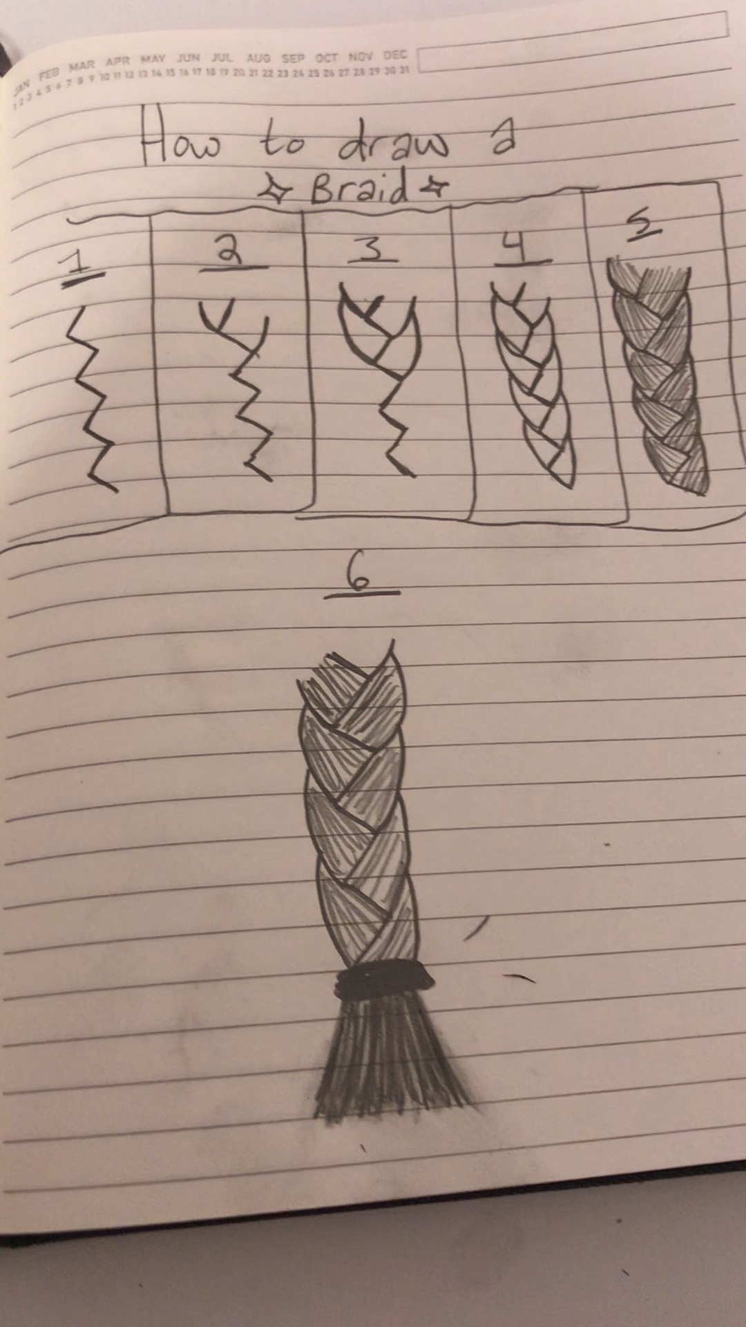 How to draw a braid