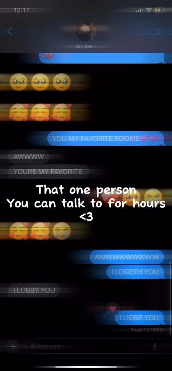 Can talk for hours<3