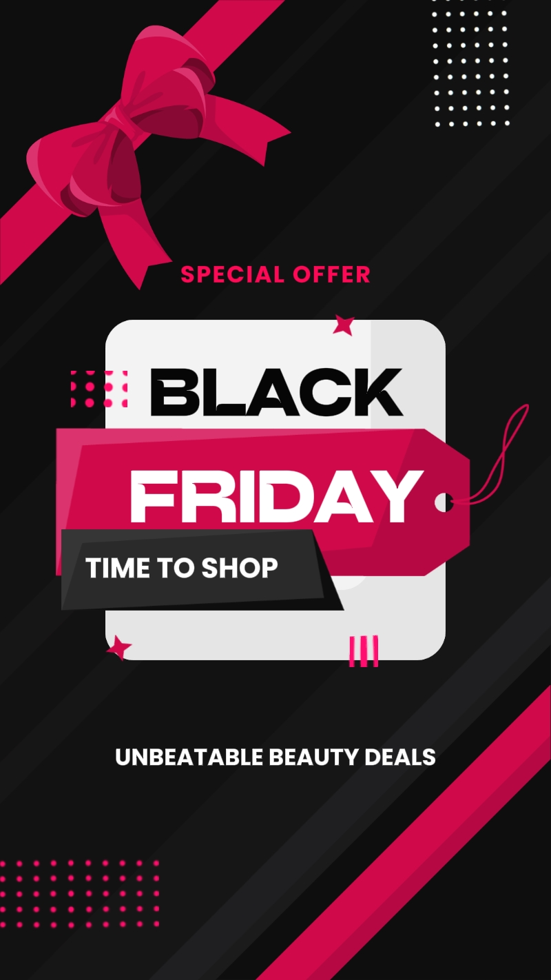 Black Friday Black And Red Beauty Industry New Makeup Series Promotion