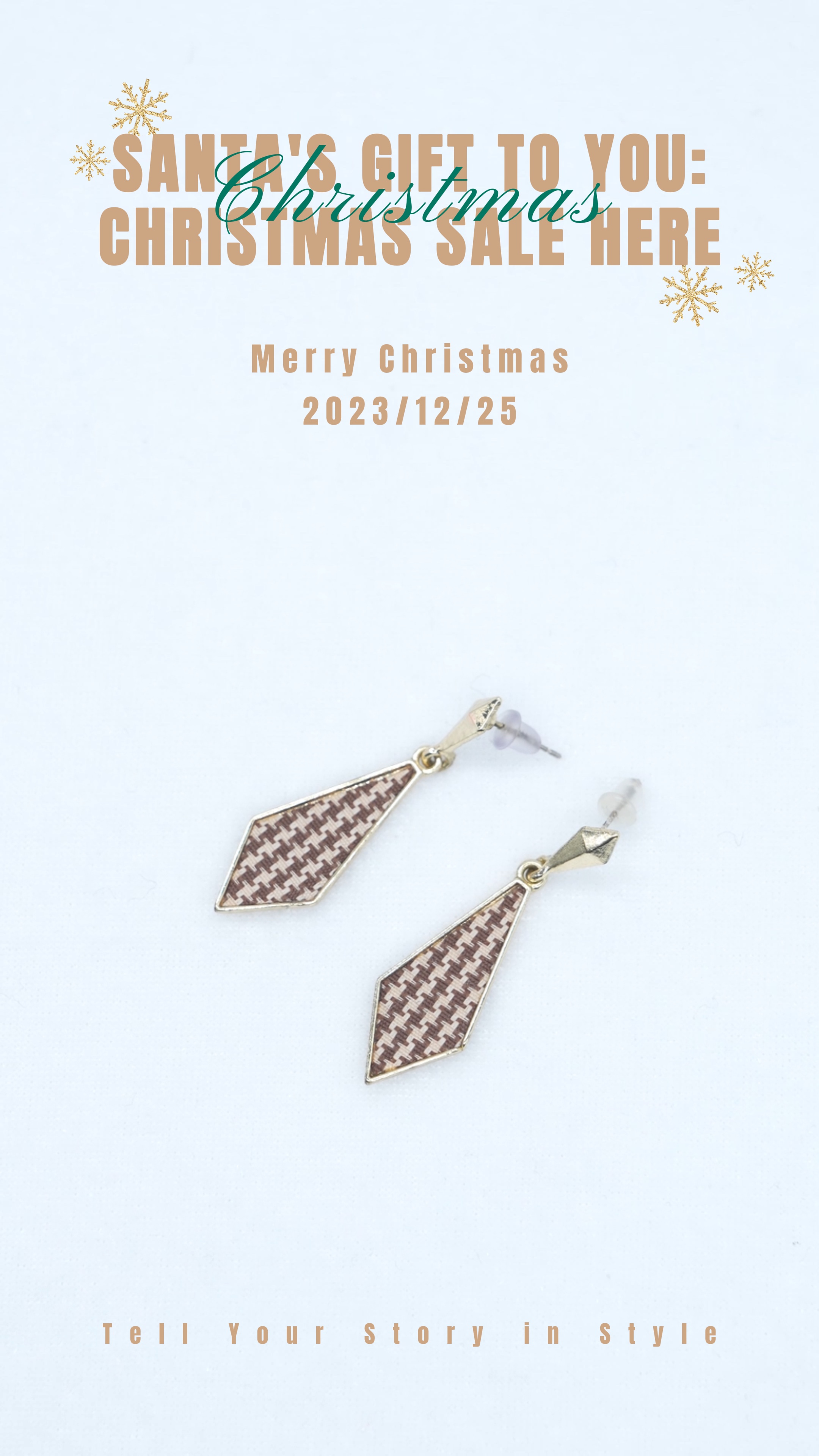 Plantilla de anuncios + Joyas industry+Ring+Minimalistic Estilo navideño + Rojo y blanco