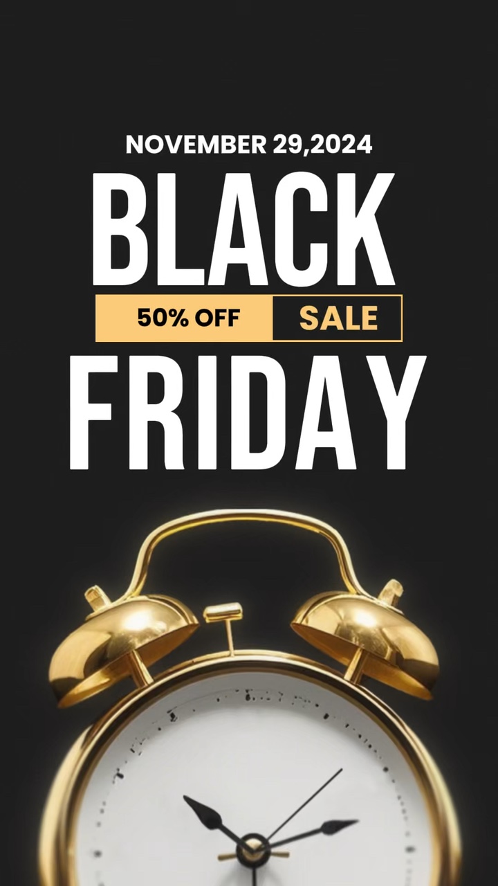 Black Friday Atividade Promoção Cor preta Cartazes dinâmicos Estilo legal 