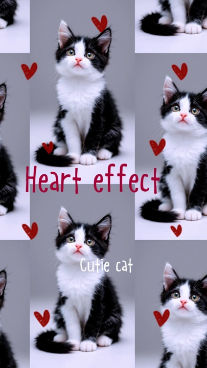 Heart effect cat