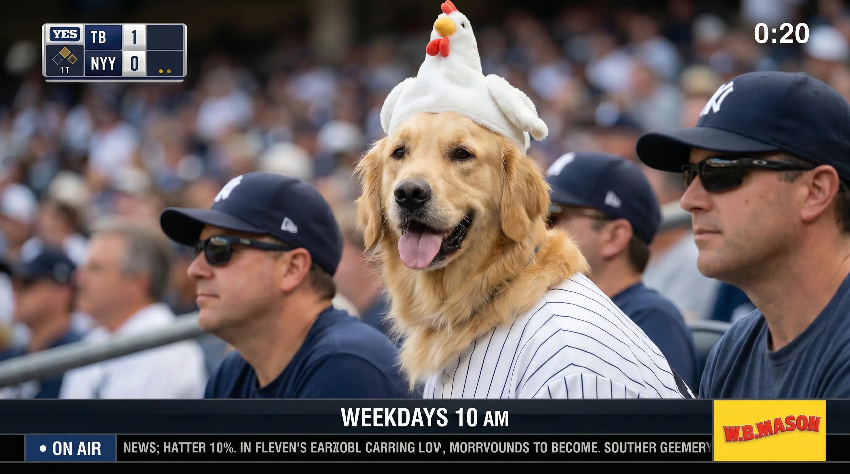 social media -Baseball Dog Broadca