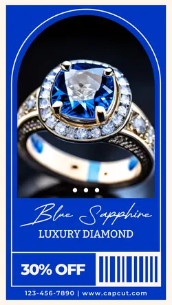 Blue Sapphire Jewelry sale instagram story