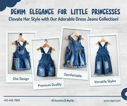 Fashion Kids Overall Jeans Product Display