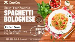 Spaghetti Bolognese Promo Facebook Cover