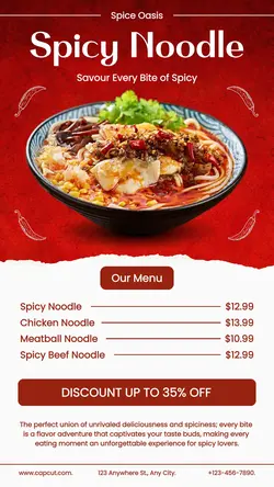 Spicy Noodle Food Promotion Instagram Story