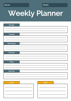 Non-marketing Weekly Planner Minimalist
