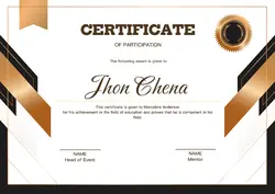Non-Marketing-Certificate Brown Gold Gradien