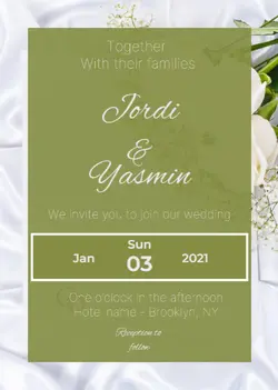 Invitation - Wedding Invitation Green