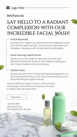 Facial Wash Product Display Instagram Story