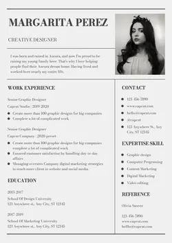 Business Resume Creative Designer