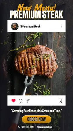 Premium Steak Social Media Modern Minimalist