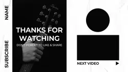 Non-Marketing YouTube End Screen Channel White Black Minimalist