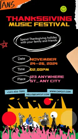Thanksgiving Music Festival TikTok Post