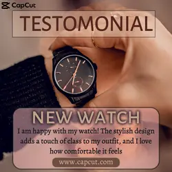 Fashion Industry Accessory Testomonial Watch Product Display Instagram post