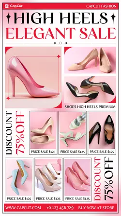9 Multi-product Image High Heels Elegant Sale Promotion Instagram Story