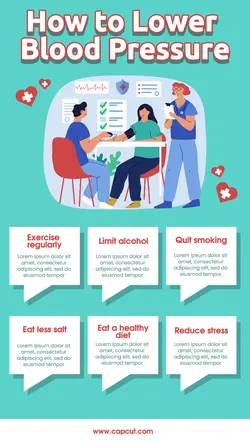 How to Lower Blood Pressure Infographic