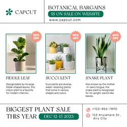 Plant shop sale post