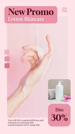 Lotion Skincare Promo Pink Pastel