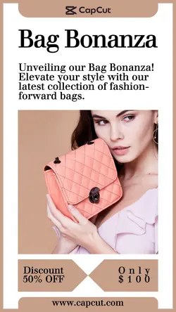 Fashion Industry Accessory bag Product Display Instagram Story
