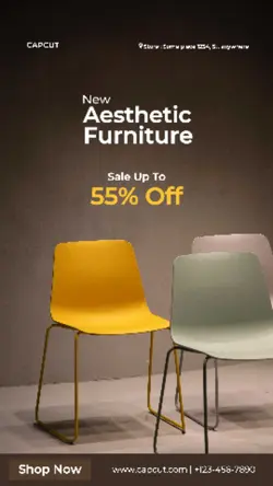 aesthetic furniture promotion instagram post
