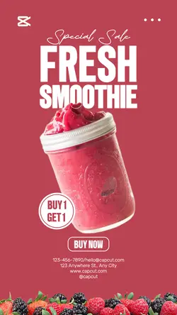 Food & Beverages Fresh Juice Sale Instagram Story